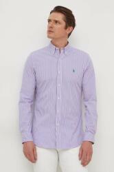 Ralph Lauren cămașă bărbați, culoarea violet, cu guler button-down, slim 710929344 PPYH-KDM01D_48X