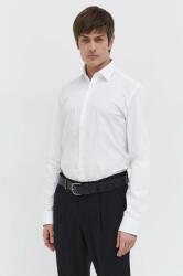 HUGO BOSS cămașă din bumbac bărbați, culoarea alb, cu guler clasic, slim 50508294 PPYH-KDM002_00X