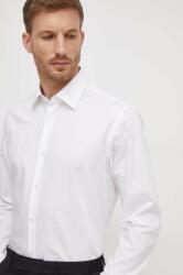 HUGO BOSS cămașă din bumbac bărbați, culoarea alb, cu guler clasic, regular 50511358 PPYH-KDM00Y_00A