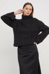 Tommy Hilfiger pulover femei, culoarea negru, cu guler DW0DW17494 PPYH-SWD031_99X
