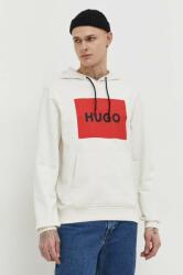 HUGO BOSS hanorac de bumbac bărbați, culoarea bej, cu glugă, imprimeu 50473168 9BYY-BLM05C_01X (50473168)