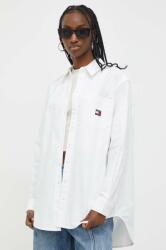 Tommy Hilfiger cămașă din bumbac femei, culoarea alb, cu guler clasic, relaxed DW0DW17351 PPYH-KDD02K_00X