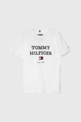 Tommy Hilfiger tricou de bumbac pentru copii culoarea alb, cu imprimeu PPYH-TSB04N_00X