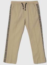 Tommy Hilfiger pantaloni copii culoarea bej, neted PPYH-SPB021_02X
