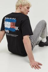 Tommy Jeans tricou din bumbac bărbați, culoarea negru, cu imprimeu DM0DM18271 PPYH-TSM037_99X