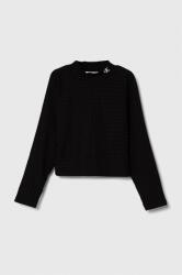 Calvin Klein longsleeve copii culoarea negru, cu turtleneck PPYH-BUG00G_99X