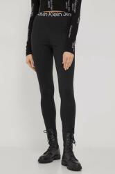 Calvin Klein Jeans colanți femei, culoarea negru, uni J20J222601 PPYH-LGD01J_99X