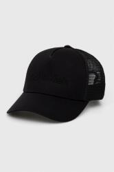 Calvin Klein șapcă culoarea negru, cu imprimeu K50K510334 PPYX-CAM02C_99X