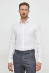 Calvin Klein cămașă bărbați, culoarea alb, cu guler clasic, slim K10K112305 PPYH-KDM03F_00X