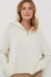 Calvin Klein pulover de lână femei, culoarea bej, cu guler K20K206362 PPYH-SWD01Z_01X