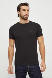 Calvin Klein tricou bărbați, culoarea negru, uni K10K112724 PPYH-TSM04J_99X