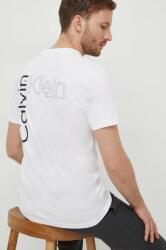 Calvin Klein tricou din bumbac bărbați, culoarea alb, cu imprimeu K10K112495 PPYH-TSM17K_00X