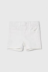 Guess pantaloni scurti din denim pentru copii culoarea alb, neted, talie reglabila PPYH-SZG00I_00X