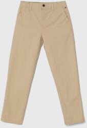 Tommy Hilfiger pantaloni copii culoarea bej, neted PPYH-SPB025_08X