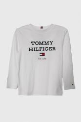 Tommy Hilfiger longsleeve din bumbac pentru copii culoarea alb, cu imprimeu PPYH-BUB00G_00X
