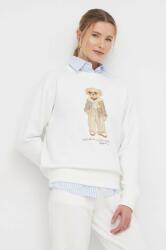 Ralph Lauren bluză femei, culoarea bej, cu imprimeu 211924298 PPYH-BLD02P_01X