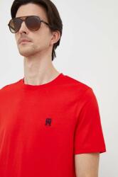 Tommy Hilfiger tricou din bumbac bărbați, culoarea roșu, cu imprimeu MW0MW33987 PPYH-TSM03Y_33X