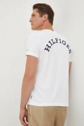 Tommy Hilfiger tricou din bumbac bărbați, culoarea alb, cu imprimeu MW0MW33686 PPYH-TSM03N_00X