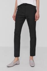 Boss pantaloni femei, culoarea negru, model drept, high waist 50290225 99KK-SPD02P_99X