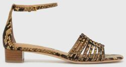 Lauren Ralph Lauren sandale de piele Fionna femei, culoarea bej 802925000000 PPYH-OBD08T_02X