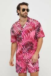 HUGO BOSS cămașă bărbați, culoarea roz, cu guler clasic, relaxed 50510621 PPYH-KDM00C_30X