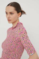 HUGO BOSS bluză femei, culoarea roz, cu model 50508655 PPYH-BDD00P_30X