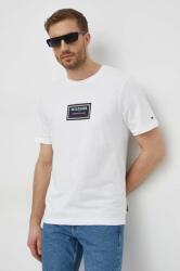 Tommy Hilfiger tricou din bumbac bărbați, culoarea alb, cu imprimeu MW0MW34391 PPYH-TSM1E8_00X
