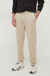 Calvin Klein Jeans pantaloni de trening culoarea bej, cu imprimeu J30J324685 PPYH-SPM030_80X