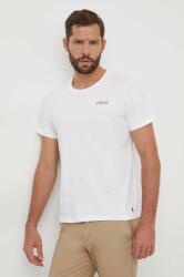 Ralph Lauren tricou din bumbac bărbați, culoarea alb, cu imprimeu 714931650 PPYH-TSM0JH_00X