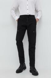 HUGO BOSS pantaloni barbati, culoarea negru, drept PPYH-SPM002_99X
