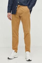 Tommy Hilfiger pantaloni bărbați, culoarea maro, mulată MW0MW33918 PPYH-SPM02G_82X (MW0MW33918)