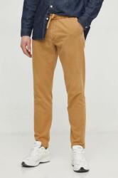 Tommy Hilfiger pantaloni bărbați, culoarea maro, mulată MW0MW33918 PPYH-SPM02G_82X