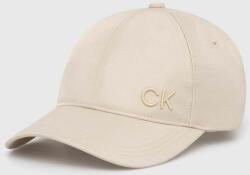 Calvin Klein șapcă culoarea bej, uni K60K611726 PPYH-CAD070_02X