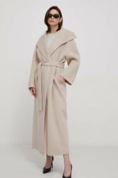 Calvin Klein palton de lână culoarea gri, de tranziție, oversize K20K206746 PPYH-KPD00L_09X