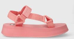 Tommy Jeans sandale TJW EVA SANDAL femei, culoarea roz, cu platforma, EN0EN02466 PPYH-OBD1YT_30X