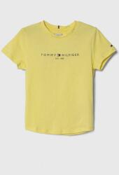 Tommy Hilfiger tricou de bumbac pentru copii culoarea galben PPYH-TSG0J3_10X
