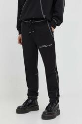 Hugo pantaloni de trening din bumbac culoarea negru, cu imprimeu 50504720 PPYH-SPM004_99X