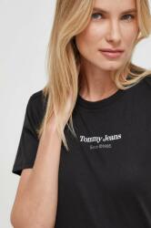 Tommy Jeans tricou din bumbac femei, culoarea negru DW0DW17359 PPYH-TSD044_99X