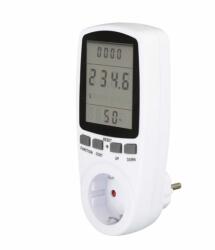 HOME EM 04 fogyasztásmérő, fogyasztás és költség ellenőrzése, teljesítmény, feszültség, áramerősség, fogyasztás, költségek kijelzése, 250 V, 3680 W (EM 04)