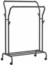 ARTOOL Suport mobil cu roti pentru haine, Artool, cu raft incaltaminte, otel, negru, max 100 kg, 103.5x52.5x155 cm GartenVIP DiyLine (2342_1) Pantofar