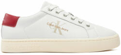 Calvin Klein Jeans Sneakers Calvin Klein Jeans Classiccuplowlaceup Lth Ml YM0YM00491 Bright White/Creamy White/Garnet 0KV Bărbați