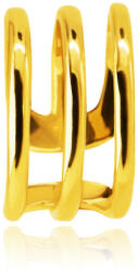 Ekszer Eshop Hamis fülpiercing 585 aranyból - három fényes karikából álló gyűrű