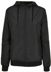 Build Your Brand Windbreaker damă Recycled - Neagră / neagră | 5XL (BY147-1000314733)