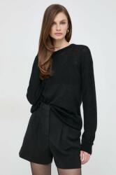 Patrizia Pepe gyapjú pulóver könnyű, női, fekete, 8K0179 K167 - fekete 34