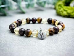 R. M. ékszer Halak csillagjegy medálos ásvány karkötő (19271RM20)