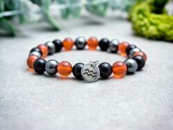 R. M. ékszer Vízöntő csillagjegy medálos ásvány karkötő (19280RM17)