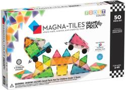 Magna-Tiles Grand Prix, set magnetic 50 de piese cu masinute (MGT-15850)