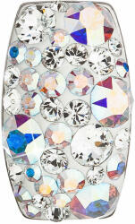 Swarovski elements Pandantiv din argint cu cristale Swarovski dreptunghi efect AB 34194.2