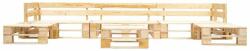 vidaXL Set mobilier de grădină paleți, natural, 6 piese, lemn FSC (277498)