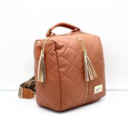 Zellia konyak barna / steppelt rostbőr női kézi / váll / hátizsák